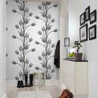 REBEL WALLS 1222526DP La Vie En Tulipe, White - indiv. Digitaldruck, Motiv fortsetzbar