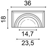 ORAC K1121 Halbes Kapitell - 36 x 18 x 30cm (VE = 2St)
