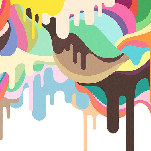 REBEL WALLS 1222746DP Dripping Ice Cream - indiv. Digitaldruck, Motiv fortsetzbar