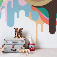 REBEL WALLS 1222746DP Dripping Ice Cream - indiv. Digitaldruck, Motiv fortsetzbar