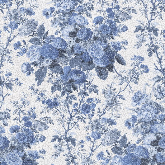 REBEL WALLS 1208792DP Porcelain, Blue - indiv. Digitaldruck, Motiv fortsetzbar