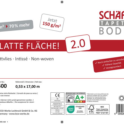 VLIES & OBJEKT 81994 - Maße: 17 x 0,53m - #12 Glattvlies Glatte Fläche 2.0