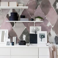 REBEL WALLS 1208839DP Big Harlequin, Plum - indiv. Digitaldruck, Motiv fortsetzbar