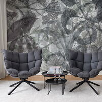 REBEL WALLS 1222424DP Jelly Belly Plants, black & white - indiv. Digitaldruck, Motiv fortsetzbar