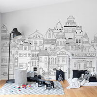 REBEL WALLS 1222758DP London Houses - indiv. Digitaldruck, Motiv fortsetzbar