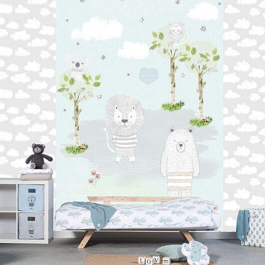 Kay & Liv / PUCK AND ROSE - 1203036 Wandbild - 4 Panels à 0,50m x 3,00m - no