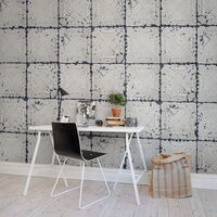 REBEL WALLS 1222490DP Tin Plates, Nebraska, White - indiv. Digitaldruck, Motiv fortsetzbar