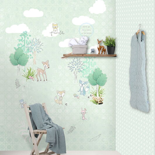 Kay & Liv / PUCK AND ROSE - 1203039 Wandbild - 4 Panels à 0,50m x 3,00m - no