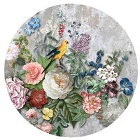 FLORAL UTOPIA 1266056 Kreis, 2 Panele, 1m Durchm. Vlies