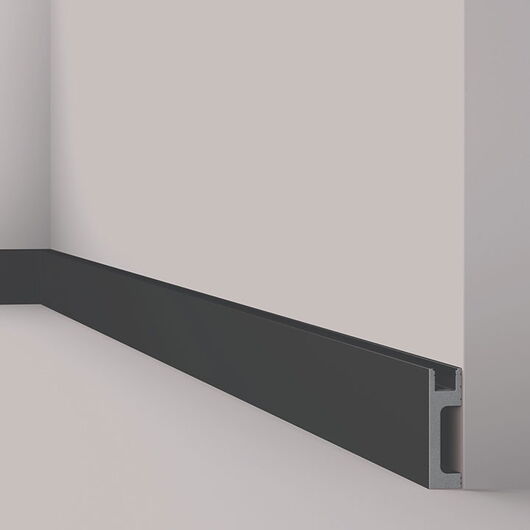 nmc IL10  BLACK WALLSTYL Deckenl., Ind. Beleuchtung - 2000 x 80 x 23 mm (VE = 28m), inkl. schwarzen Diffusor