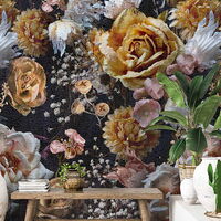FLORAL UTOPIA 1266026 Wandbild, 4 Panele 0,5 x 2,8m (BxH) Vlies