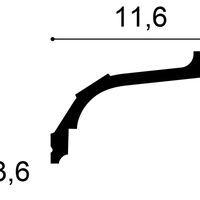 ORAC C220 Eckleiste - 200 x 11,6 x 7,6cm (VE = 30Mt)