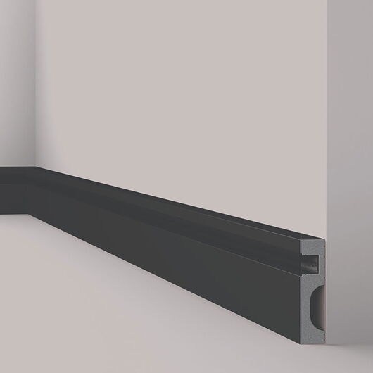 nmc IL11  BLACK WALLSTYL Deckenl., Ind. Beleuchtung - 2000 x 80 x 20 mm (VE = 26m), inkl. schwarzen Diffusor