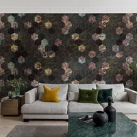 REBEL WALLS 1222899DP Vinum Hexagon - indiv. Digitaldruck, Motiv fortsetzbar