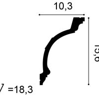 ORAC C217 Eckleiste - 200 x 15,6 x 10,3cm (VE = 14Mt)