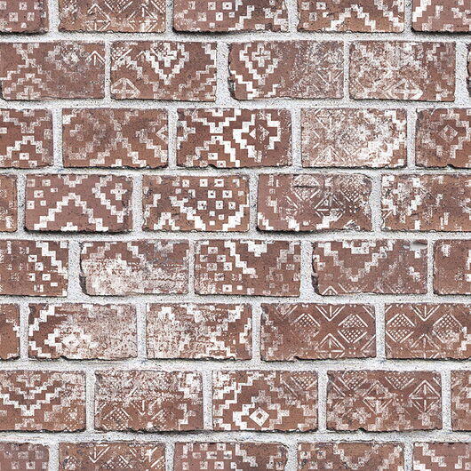 REBEL WALLS 1208765DP Decorated Bricks, Red - indiv. Digitaldruck, Motiv fortsetzbar