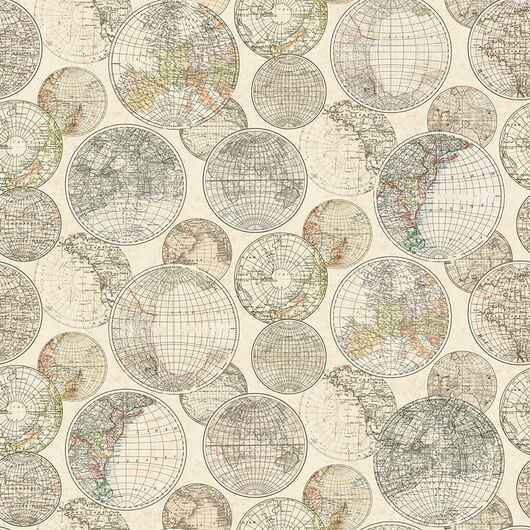REBEL WALLS 1222645DP Globes Gathering - indiv. Digitaldruck, Motiv fortsetzbar