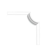 ORAC P8030C Eckstück für P8030 - 19 x 8,6 x 1,7cm (VE = 8St)