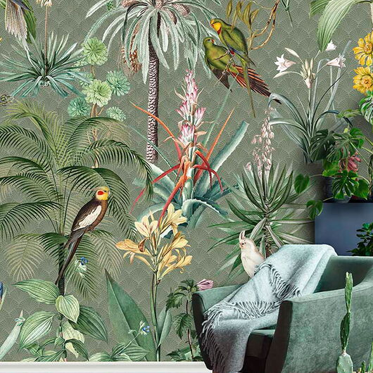FLORAL UTOPIA 1266011 Wandbild, 4 Panele 0,5 x 2,8m (BxH) Vlies