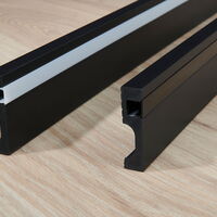 nmc IL11  BLACK WALLSTYL Deckenl., Ind. Beleuchtung - 2000 x 80 x 20 mm (VE = 26m), inkl. schwarzen Diffusor